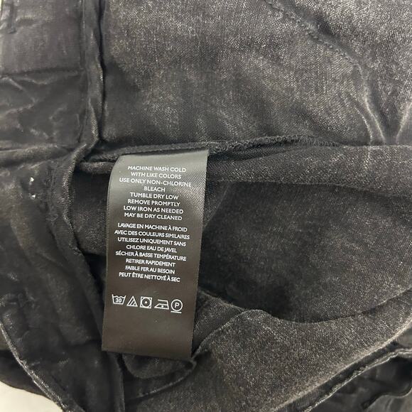 NWOT FREE PEOPLE Calla Pleated Linen Blend Trouser Black Noir Shorts Women’s 2 - Picture 6 of 11